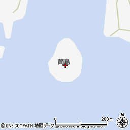愛知県西尾市一色町佐久島筒島周辺の地図
