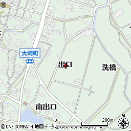 愛知県豊橋市大崎町出口周辺の地図