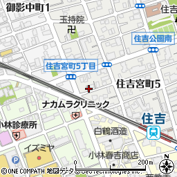 兵庫県神戸市東灘区住吉宮町5丁目周辺の地図