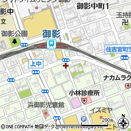 リパーク阪神御影駅前第２駐車場周辺の地図