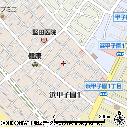 兵庫県西宮市浜甲子園1丁目5周辺の地図