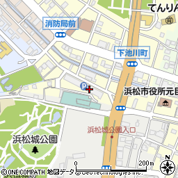 静岡県浜松市中央区下池川町6周辺の地図