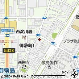 ファミリーマート西淀川御幣島店周辺の地図