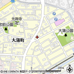 静岡県浜松市中央区大蒲町周辺の地図