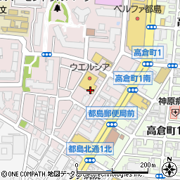 タイムズノア大阪都島校駐車場周辺の地図