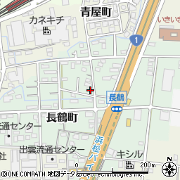 静岡県浜松市中央区長鶴町110周辺の地図