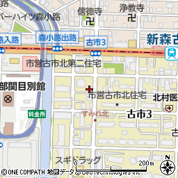 水道レスキュー大阪市城東区古市営業所周辺の地図