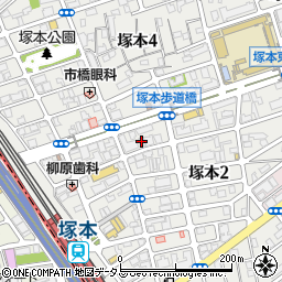 セレーネ塚本周辺の地図