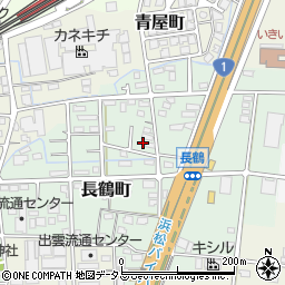 静岡県浜松市中央区長鶴町109周辺の地図