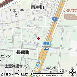 静岡県浜松市中央区長鶴町164周辺の地図