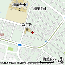 京都府木津川市梅美台周辺の地図