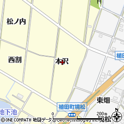 愛知県豊橋市船渡町本沢周辺の地図