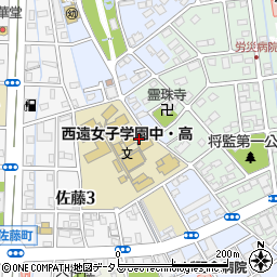 静岡県西遠女子学園周辺の地図