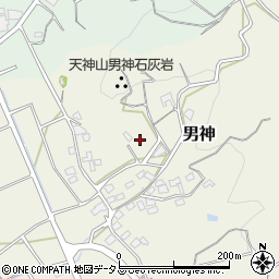 静岡県牧之原市男神周辺の地図