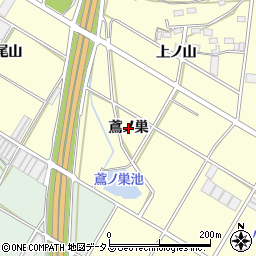 愛知県豊橋市船渡町（鳶ノ巣）周辺の地図