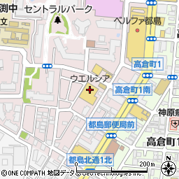 ウエルシア都島友渕店周辺の地図