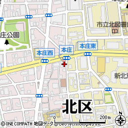 大阪市消防局北消防署本庄出張所周辺の地図