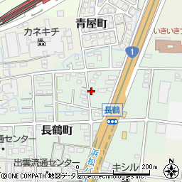 静岡県浜松市中央区長鶴町162周辺の地図