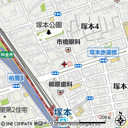 大阪府大阪市淀川区塚本4丁目3周辺の地図