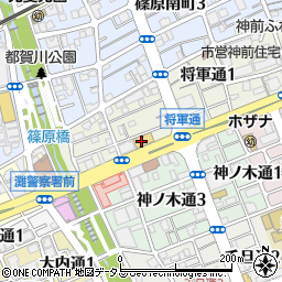 ＡＯＫＩ灘将軍通店周辺の地図