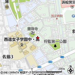 静岡県浜松市中央区将監町5周辺の地図