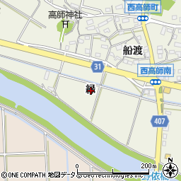 愛知県豊橋市西高師町緑周辺の地図