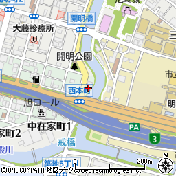 兵庫県尼崎市西本町1丁目3周辺の地図