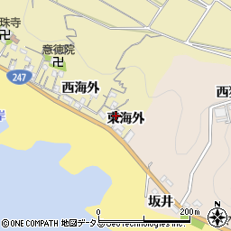 愛知県知多郡南知多町山海東海外周辺の地図