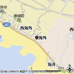 愛知県南知多町（知多郡）山海（東海外）周辺の地図