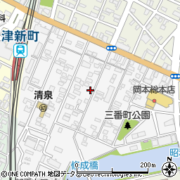 三重県津市南丸之内12-41周辺の地図