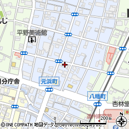 元浜町公民館周辺の地図