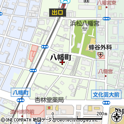 静岡県浜松市中央区八幡町周辺の地図