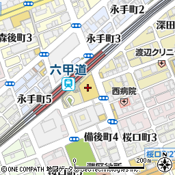 唐揚げ専門 鶏力 六甲道店周辺の地図