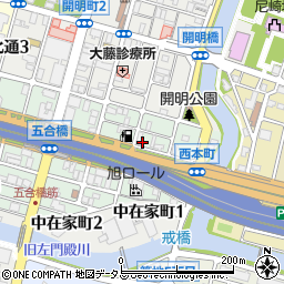 兵庫県尼崎市西本町1丁目39周辺の地図