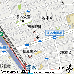 ＡＳＡＨＩ　ＰＡＲＫ塚本４丁目駐車場周辺の地図