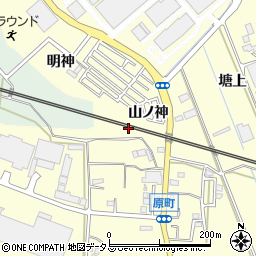 愛知県豊橋市原町山ノ神周辺の地図