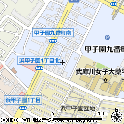 兵庫県西宮市甲子園九番町13周辺の地図