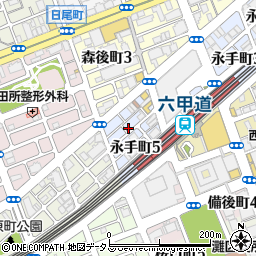 ＫＩＤＡＣＡＤＥＭＹ　六甲道校周辺の地図