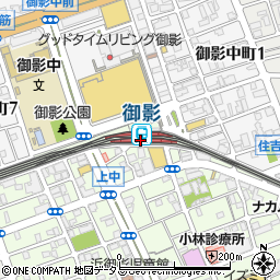 ローソンＨＡ阪神御影店周辺の地図
