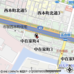 兵庫県尼崎市西本町4丁目周辺の地図