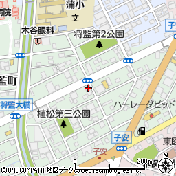 静岡県浜松市中央区将監町36周辺の地図