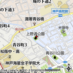 上野通公園周辺の地図