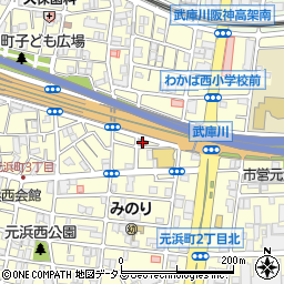 武庫川福祉会館周辺の地図
