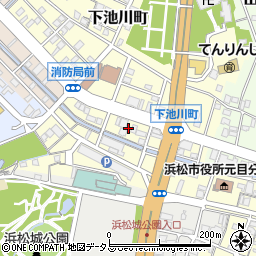 静岡県浜松市中央区下池川町13周辺の地図