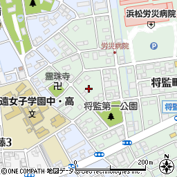 静岡県浜松市中央区将監町6周辺の地図