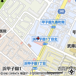 兵庫県西宮市甲子園九番町15周辺の地図