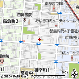大阪府大阪市都島区御幸町周辺の地図