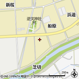 愛知県豊橋市浜道町（船原）周辺の地図