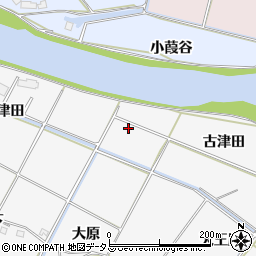 愛知県豊橋市植田町古津田周辺の地図
