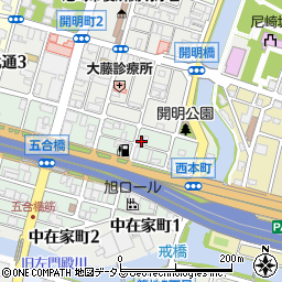 兵庫県尼崎市西本町1丁目28周辺の地図